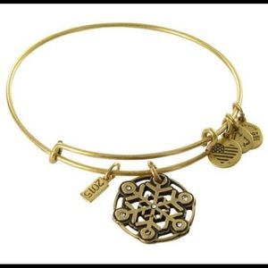 Alex and Ani Limited Edition Gold Snowflake Bangle
